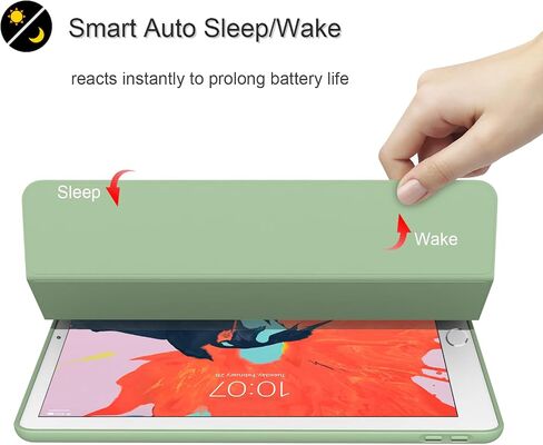 Case for iPad Air 3 / Pro 10.5 Inch, Lightweight Slim Soft TPU Trifold Stand Smart Cover, Auto Sleep/Wake Case for iPad Air 3rd Generation/Pro 10.5, Matcha Green in Kuwait
