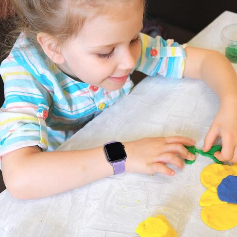 متمسك بالانتقال المتوافق مع Kids Apple Watch Band ، حزام ناعم من النايلون مضفر مع مشبك Snap-On قابل للتعديل لـ IWatch Series 9 8 7 6 5 4 3 2 1 SE in Kuwait
