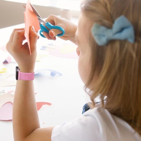 متمسك بالانتقال المتوافق مع Kids Apple Watch Band ، حزام ناعم من النايلون مضفر مع مشبك Snap-On قابل للتعديل لـ IWatch Series 9 8 7 6 5 4 3 2 1 SE in Kuwait