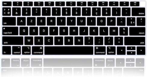 Arabic Language Silicone Keyboard Cover Skin for MacBook Air 13 with Retina Display and Touch ID 2020 2019 2018 Model A1932 Keyboard Protector Skin (US Versions),Black in Kuwait