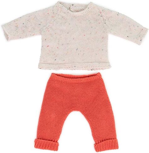 Miniland Clothes for Dolls 15 3/4'' Knitted Outfit Sweater & Trausers - ECO, Made in Spain, Quality, Role Play, Educational in Saudi Arabia