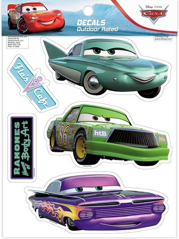 Disney Pixar Cars Decals - Set of 5 Chick Hicks Ramone Flo Vinyl Stickers for Car Laptop Computer Kids Water Bottle Outdoor Waterproof in Kuwait