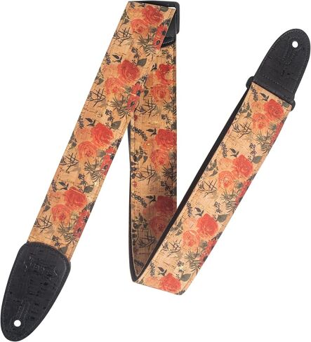 Levy's Leathers 2" Wide Vegan Friendly Natural Cork on Cotton Webbing Guitar Strap; Black (MX8-BLK) in Saudi Arabia