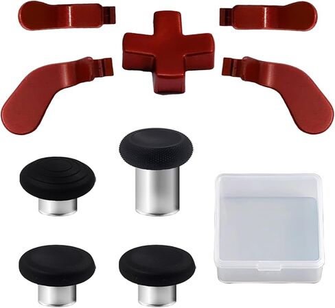 9 In1 Metal Thumbsticks Pressions لـ Xbox Elite Series 2 Core Controller ، مجموعة أجزاء إصلاح المجاذيف الخلفية لمجموعة Core Series 2 مع 4 مقايضات مقايضة ، 4 مجاذيف ، 1-pads قياسية (Silvery) in Kuwait