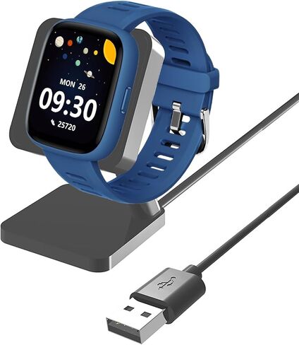 Compatible with BIGGERFIVE Charger,Lamshaw Charging Stand Desk Holder Charging Dock Station Compatible with BIGGERFIVE BARVE BW01, BW02 Fitness Tracker Watch (Black-Dock) in Kuwait