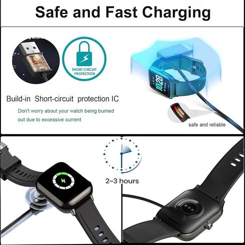 Charger for GloryFit T80 T70 T60 T50 P99 P98 Smart Watch, [Pin Spacing 4mm] USB-C Magnetic Charging Cable for Puqo T80, CASCHO T70/P98, Matast T60/P99, uaue T60/T50, Tikland T60/P98 Smartwatch(Type-C) in Kuwait