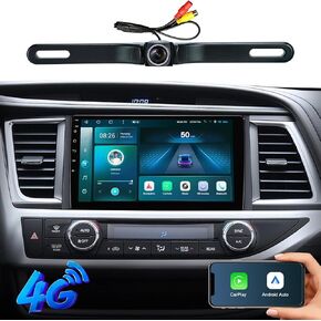Car Stereo Radio for Toyota Highlander 2015-2019,10 Inch Android 13 Head Unit with Apple CarPlay,Android Auto,1080P Backup Camera,GPS Navigation,Bluetooth,WiFi,SWC,DSP,FM (8G+128G)