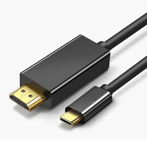 USB C to HDMI Cable 6FT, 4K High-Speed USB 3.1 Type-C to HDMI for Home Office [Thunderbolt 3/4 Compatible], for MacBook Pro/Air, iPhone 15/Pro/Plus/Max, Sumsug Galaxy S8 to S23, iPad Pro, Surface