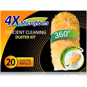 Duster Refills 50 Counts, 360° Heavy Duty Multi Surface Duster Refills for Cleaning, Compatible with Swiffer Dusters