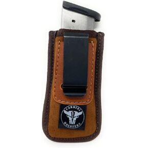 Cardini Nylon Premium Nylon IWB/OWB Combination Magazine Pouch | Fits Most 9mm Single-Stack Glock, Springfield, Walther, S&W