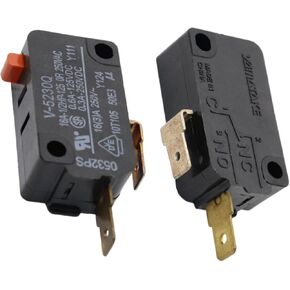 2 Pack V-5230Q Microwave Switch (Normally Open) Compatible with GE Samsung Frigidaire Sharp Door Switch,Replace for GSM-V1603A2 WB24X829 WB24X830 5304464099 WB24X10180 28QBP0497