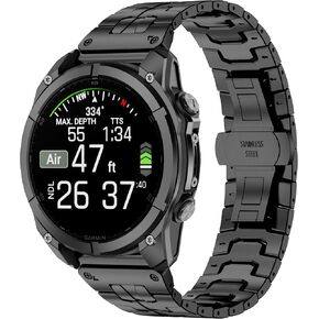 26mm Stainless Steel Watch Band Compatible with Garmin Fenix 8 AMOLED-51mm/Fenix 6X/7X/5X/7X Pro/6X Pro/5X Plus/3/3HR,Quick Fit Metal Strap For Descent Mk2/2i/3i 51mm/epix Pro 51MM/Enduro3 2