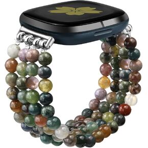 الحجر الطبيعي سوار سوار مراقبة فرقة نساء لفيتبيت بالعكس 4/بالعكس 3/إحساس 2/نطاقات الإحساس الأنثوية اللطيفة يدويًا بوهو مرنة استبدال حزام بديل العقيق in Kuwait