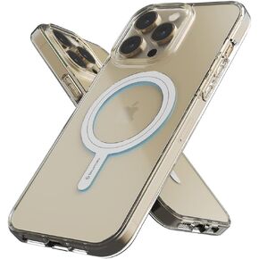 Sinjimoru for iPhone 15 Case, Compatible with MagSafe, Anti-Yellowing UV Coating, PC & TPU Clear Shockproof Design 1500G Strong Magnet M-Airclo