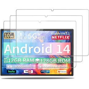 [3 حزمة] واقي الشاشة لـ JJGJ TAB10 Tablet 10inch ، HD Hedged Glass ، 9H صلابة ، خدش ، مضاد للانجراف ، واقي فيلم زجاجي مقسى لـ JJGJ Tab10 10inch tablet