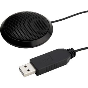 360° Computer Microphone, Omnidirectional USB Mic - Multi-Angle Recording Studio Mic with Stereo Sound, Compact Design for Podcasts/Live Music/Online Classes