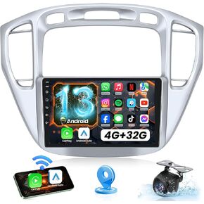 راديو سيارة لـ Toyota Highlander 2000-2007: 2+64g ترقية 9 "1280 × 800 IPS Stereo Stereo ، Android 12 head und