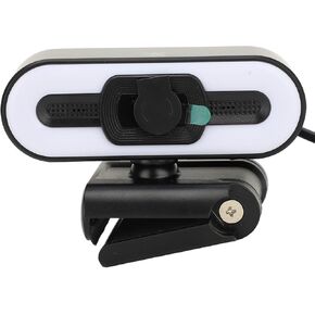 GOWENIC 4K Webcam, 3840x2140 USB PC Camera with Built in Microphone, Super Bright Fill Light, Auto Beauty Function, USB 2.0 Webcam for Laptop Computer LCD Display