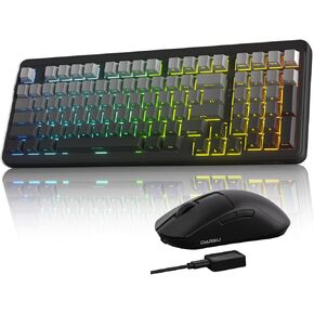 DAREU Wireless Keyboard and Mouse:A950PRO 4K Wireless Gaming Mouse & EK98PRO Gasket Wireless RGB Gaming Mechanical Keyboard Combo