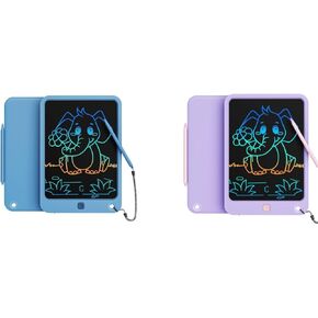 LCD Writing Tablet 10 Inch for 3 4 5 6 7 8Years Old Boys Girls（Navy+Purple）