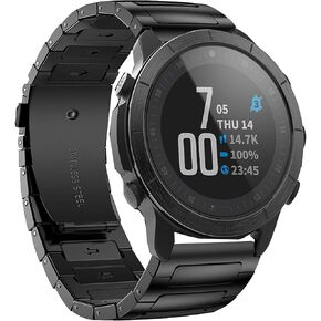 Compatible with Wahoo ELEMNT Rival Band, Quick Release Solid Business Stainless Steel Metal Bands Compatible for Compatible with Wahoo ELEMNT Rival Smartwatch