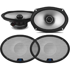 Alpine S2-S69 S-Series 6x9 Coaxial & KTE-S69G 6x9 S-Series Speaker Grill Bundle