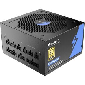 Superer (2025) 1000W PSU Power Supply Fully Modular, 80 Plus Gold, Low Noise, Japanese Capacitors, (CE Safety Certified) 1000 watt