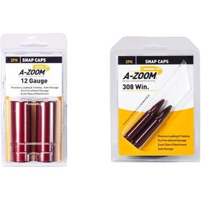 A-ZOOM 12 Gauge and 308 Winchester Snap-Caps Training Bundle (2 Items)