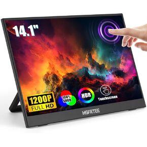 شاشة تعمل باللمس 14.1 "، 1920 × 1200 60 هرتز USB-C & HD شاشة خارجية لجهاز الكمبيوتر المحمول/Mac/Gaming/Offic