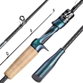 Sougayilang Fishing Rod,Light Weight 2-Section Spinning&Casting Rod,Unique Gradient Colorful Fsihing Pole for Freshwater Saltwater Great Present