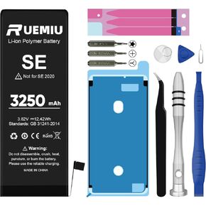 3250mAh Battery for iPhone SE,Upgraded High Capacity fit for 2016 Edition iPhone A1662 A1723 A1724 with Complete Repair Tool Kits 0 Cycle Replacement Battery