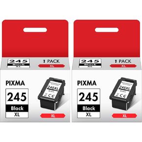 245XL Ink Cartridge for Canon 245XL Black Ink PG-245XL 245 XL Black Ink Cartridge Compatible to Canon Pixma MX490 MX492 MG2522 MG3022 MG2520 TR4520 TR4522 TS3122 TS3300 TS3322 Printer (2 Pack)