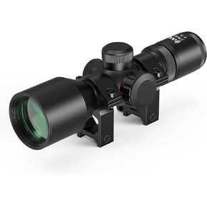 UUQ 3-9x40 Compact Rifle Scope Red/Green Illuminated Reticle, Parallax Adjustment & Fast Focus | Lightweight & Water-Resistant | Fits 20mm Picatinny/Weaver Rail