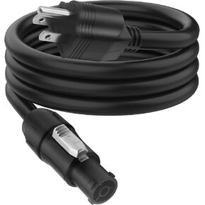 XMSJSIY 3-Prong NEMA 5-15P to PowerCON True AC Power Cable Cord 15A 3 Pin PowerCon TRUE1 Female Plug to NEMA-15P Male Extension Power Wire 16AWG for Outdoor Stage Light LED Screen -1.5M/4.9FT