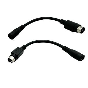 2pcs 4 Pin Mini Din Male to 5.5mm x 2.1mm Female DC Power Extension Cable for CCTV Camera System Chargers Adapter DVD, LCD TV, PC, Barcode Printer Stage Lighting