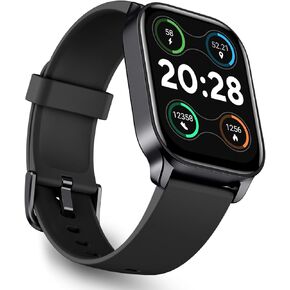 OCTANDRA Spark VeryFit 2.01" Bluetooth Answer Call Alexa Smart Watch Body Energy Heart Rate HRV Oxygen Saturation Sleep Monitor Step Tracker IP68 Fitness Watches for Men Women (IDW17) (Black)