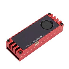 NVME M.2 التبادل الحراري مع عرض درجة الحرارة ، M.2 NVME 2280 SSD مبرد مع وسادات السيليكون الموصلة الحرارية d ، لواجهة M.2 22x80mm SSDs (Silver)