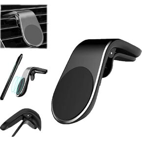 Mobile Phone Navigation Magnetic Bracket, L Type 360° Rotatable Car Phone Mount Magnet Universal Car Cellphone Holder Strong Magnet Mount forAny Smartphone (Black)