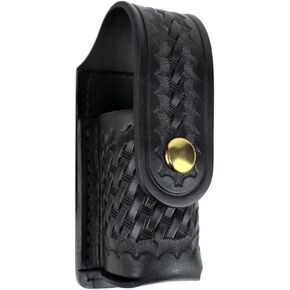 RYNO GEAR MK3 and MK4 Basket Weave and Plain Leather Pepper Spray Holder, Leather Spray Holster and Pepper Spary