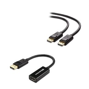 Cable Matters DisplayPort to DisplayPort Cable (DP to DP Cable) 3 Feet & DisplayPort to HDMI Adapter