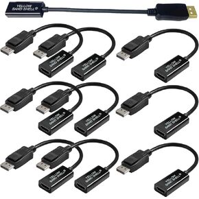 1Pack-DisplayPort(DP) to HDMI Adapter,Gold-Plated Display Port to HDMI Adapter Converter Male to Female Connector 1080P,for Computer,Desktop,Monitor,PC,Laptop,HDTV,Projector