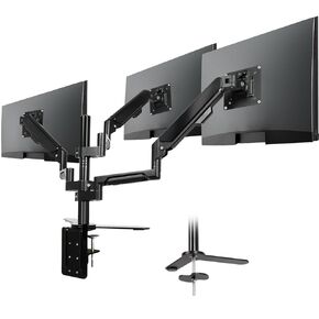 VESA Monitor Mount for 3 Monitors,Triple Monitor Stand Adjustable Height/Tilt/Swivel, Ergonomic Desk Mount Compatible with 17-32" Screens (75x75 or 100x100 VESA Mount)