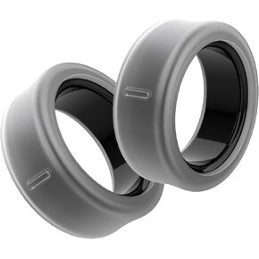 Case Compatible with ULTRAHUMAN AIR Smart Ring/Oura Ring Gen 4, Anti-Scratch Elastic Silicone Rings Protector, Clear+Clear (S(5/6/7/8/9/10))