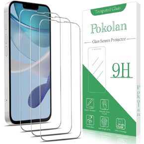 Pokolan (3 Pack Tempered Glass for iPhone 16e (2025) 6.1 Inch Screen Protector, Anti Scratch, Bubble Free, Case Friendly