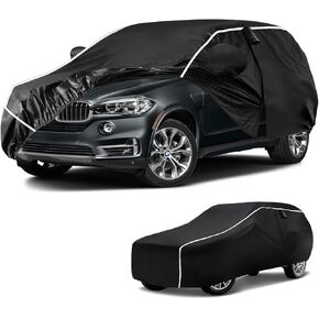 Car Cover All Weather for Automobiles Waterproof Heavy Duty Outdoor Full Car Cover Rain Sun UV Protection with Zipper Cotton, Extra Thick Car Covers,Universal Fit for Sedan-Length (178" to 195")