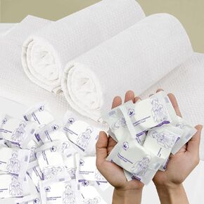 Extra Large 23 x 12 inch Disposable Compressed Towel, 16 Pack Expandable Bulk Travel Towels for Camping, Hiking, Gym, Face & Body, Lightweight Portable Reusable