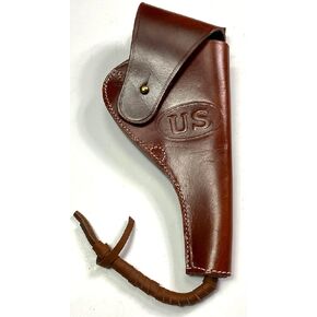 WWI US Army M1917 .45 Colt Pistol Revolver Holster/S & W 1917 .45 ACP Revolver/Leather U.S. M2 WWI Holster