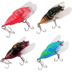 Alomejor Fishing Lure, High Simulation Barb Hook Fishing Accessories Topwater Lures for Freshwater Saltwater