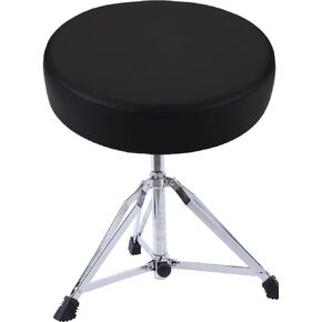 Pyle Adjustable Drum Throne Stool-Portable with Double-braced Tripod Legs, Foam-Cushioned Seat, Perfect for On Stage and in-Studio Use PSEATDRM28