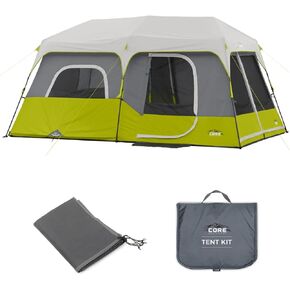 CORE 9 Person Instant Cabin Tent with Footprint and Tent Kit